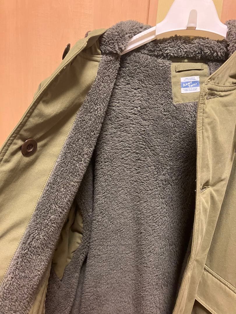 アーミーツイル　オリーブ色 リバーシブルモッズコート