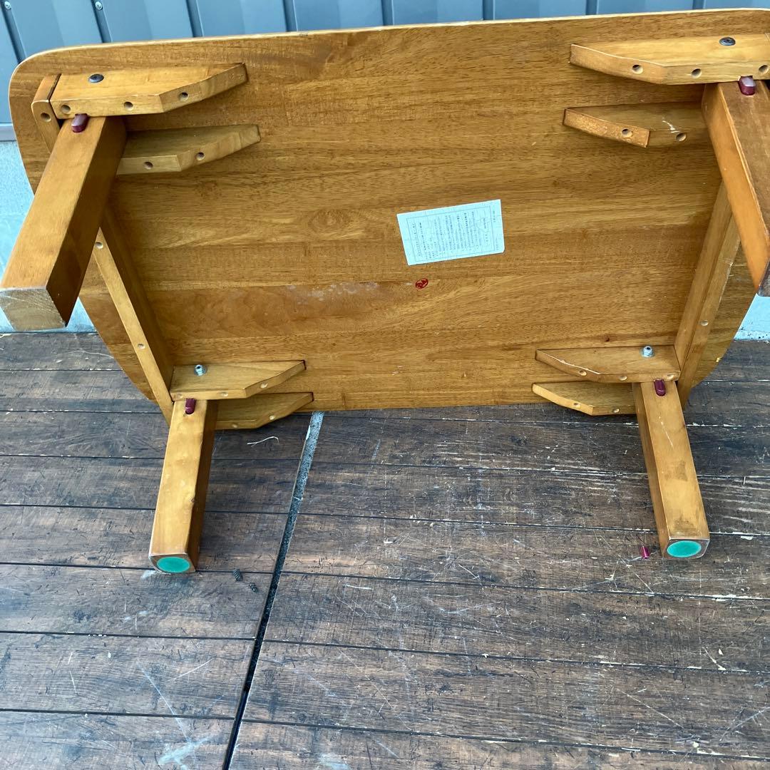 E-2 天然木製 折りたたみローテーブル ちゃぶ台 座卓 センターテーブル