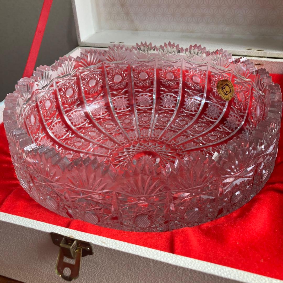 特大 クリスタルボウルLAUSITZERドイツ磁器BLEIKRISTALL24%
