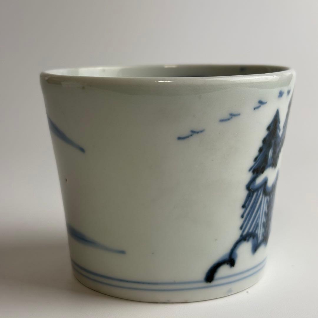 古伊万里 染付 そば猪口 伊万里 酒器 酒盃 盃 ぐい呑 蕎麦 猪口