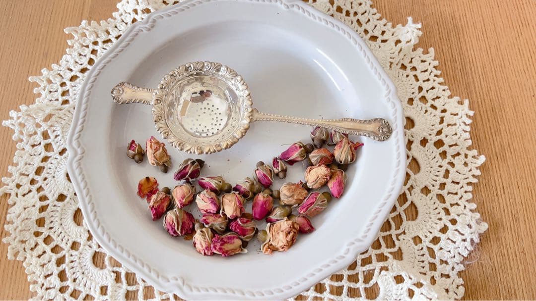 英国製純銀アンティークティーストレーナー