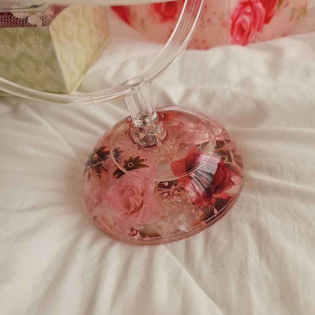 薔薇柄 ローズ 姫系 パシフィックゴールド テッシュケース レース ピンク