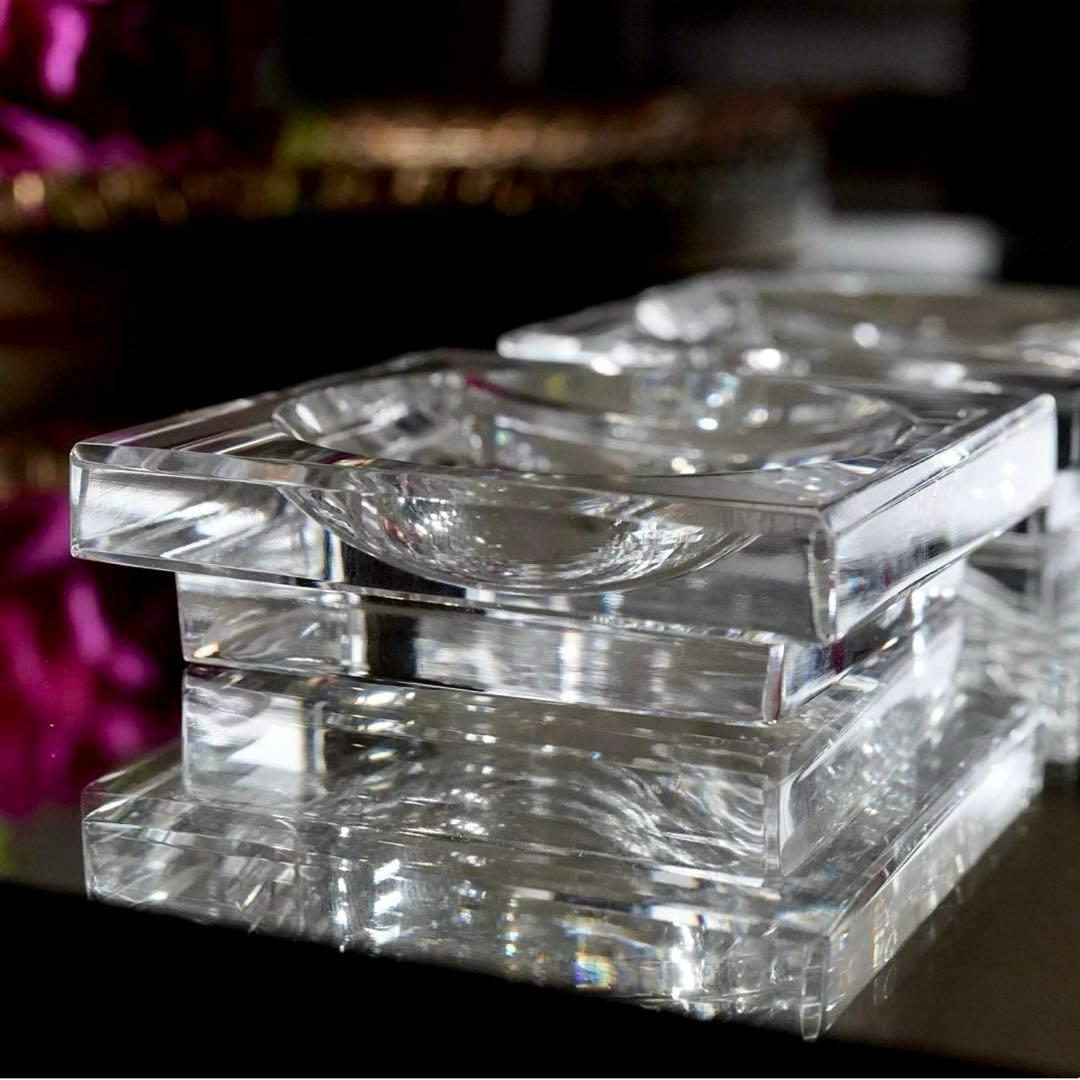 美品★オ－ルドバカラBACCARAT★バターディッシュ 皿★調味料 塩入れ★4客