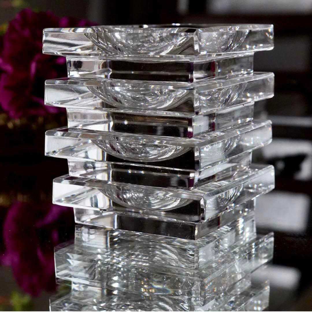 美品★オ－ルドバカラBACCARAT★バターディッシュ 皿★調味料 塩入れ★4客