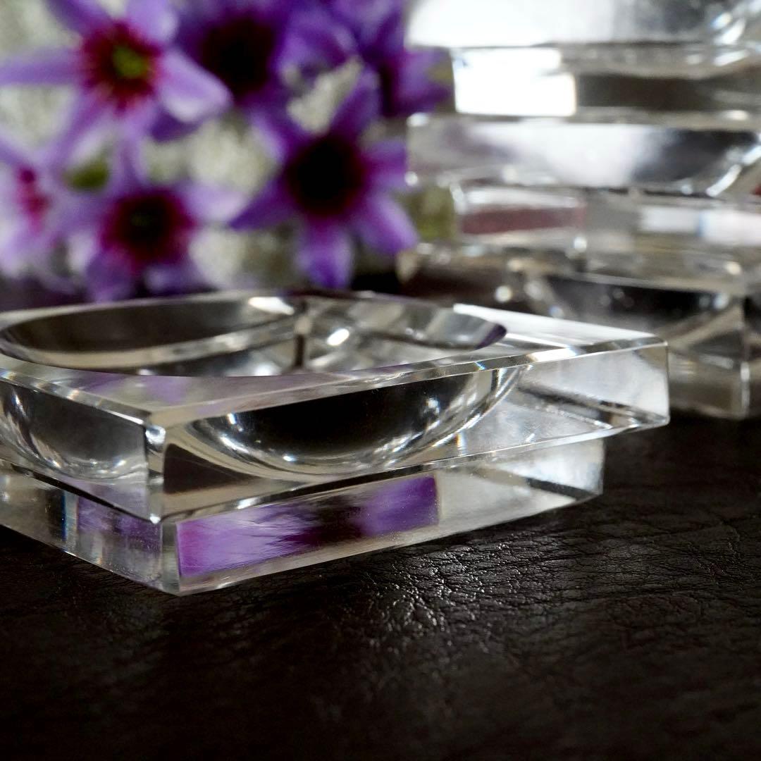 美品★オ－ルドバカラBACCARAT★バターディッシュ 皿★調味料 塩入れ★4客