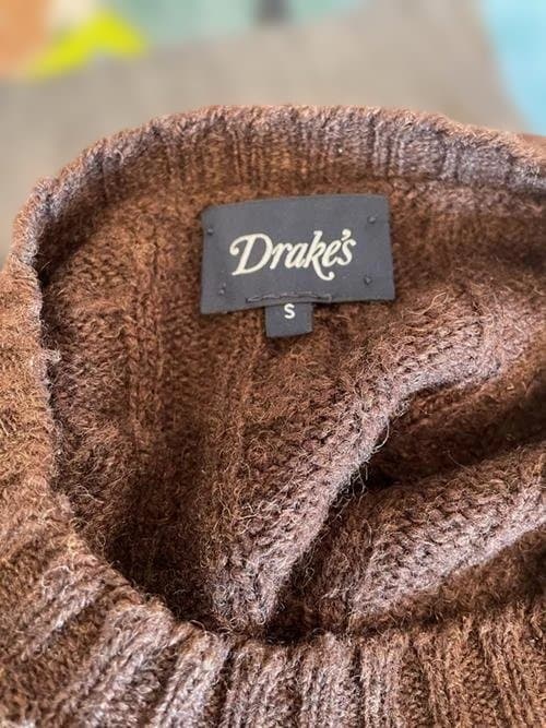 ドレイクス Drake’s シェットランドニット ケーブルニット