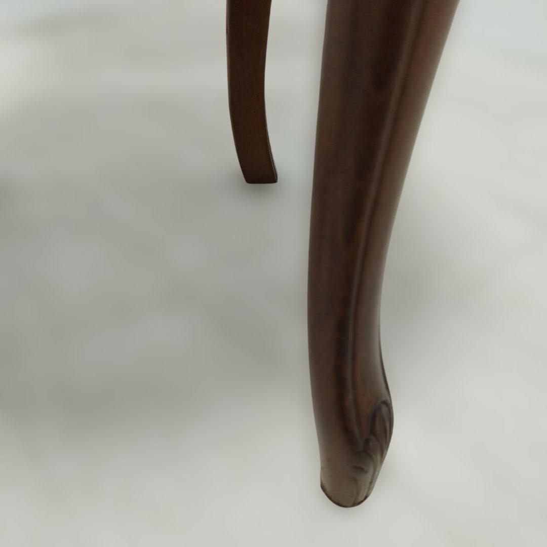 【引き取り歓迎】アンティーク調 ダイニングチェア 椅子 マスタード 猫足