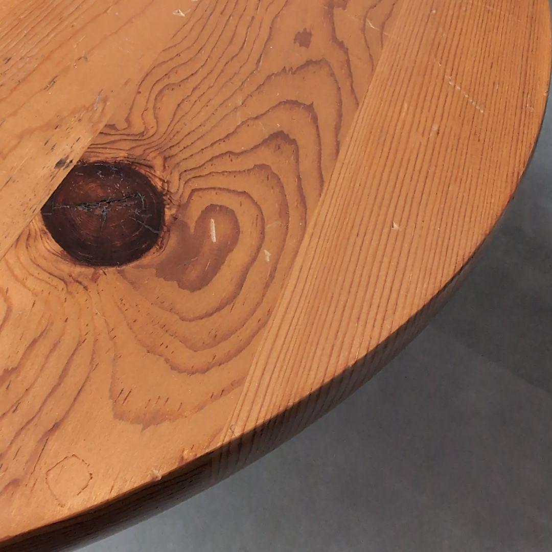 USED/無垢 パイン ラウンドローテーブル フレンチミッドセンチュリー 北欧