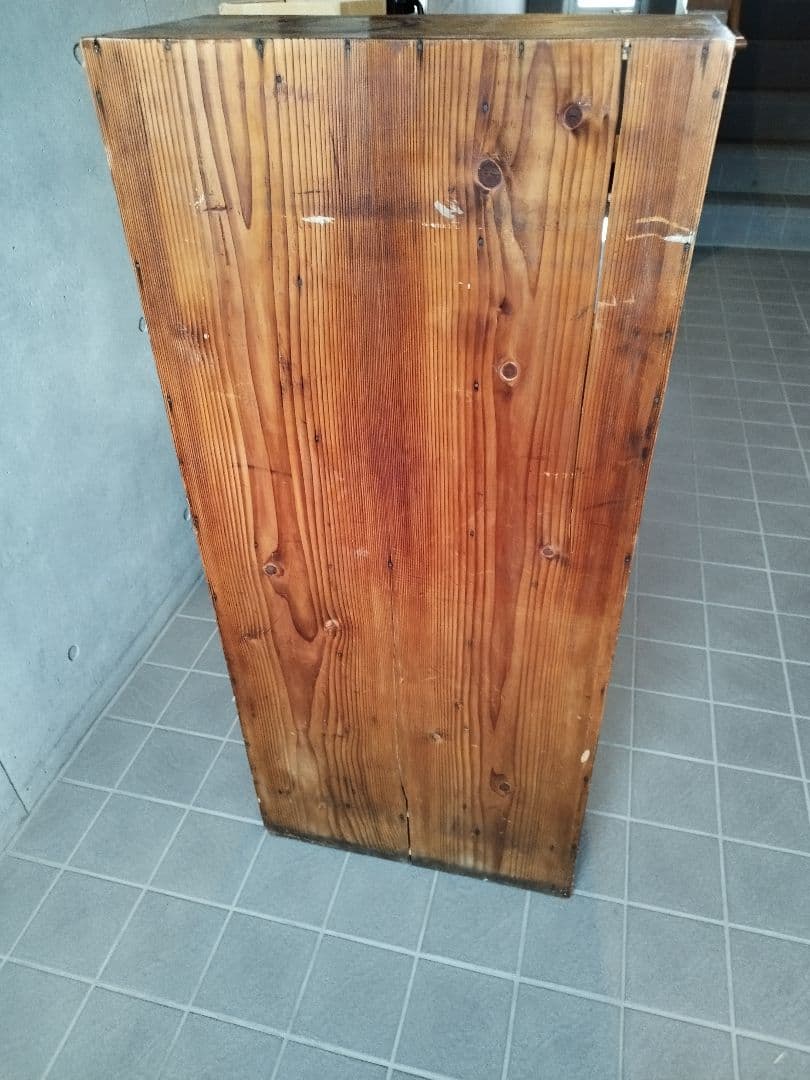 アンティーク　升目　棚　昭和　レトロ