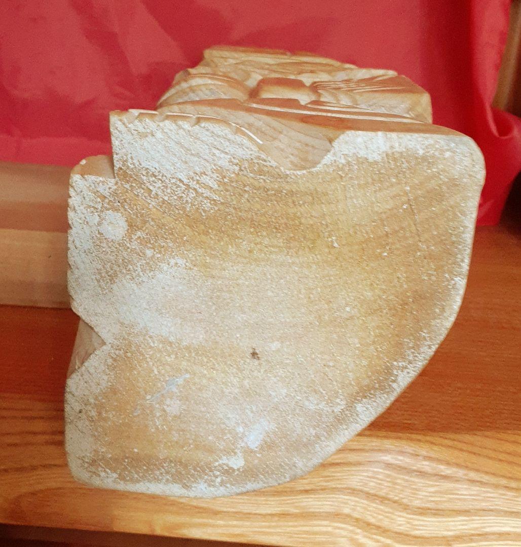 アイヌ　木彫り　夫婦人形