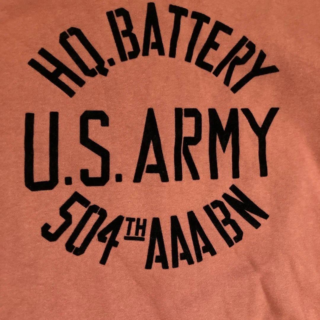 ピ*ノ様 ウエアハウス　スウェット　両面プリント　サーモン色　極美品　サイズ40