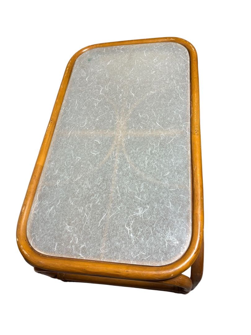 ラタン　籐　ラタンテーブル　ガラステーブル　ローテーブル　レトロ　アンティーク