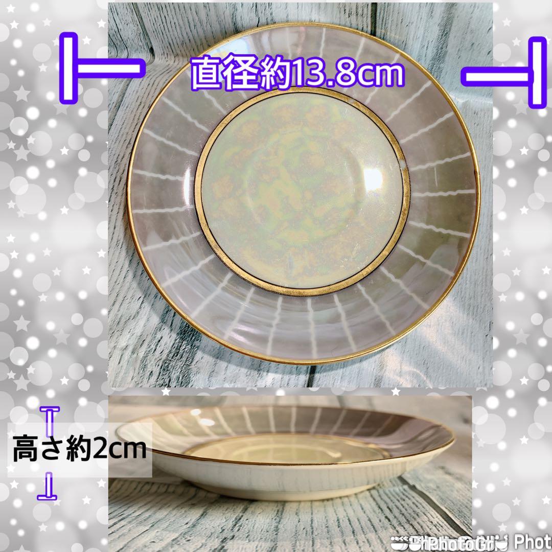 オールドノリタケ 花柄 金彩 ラスター ハンドペイントアンティーク 美品