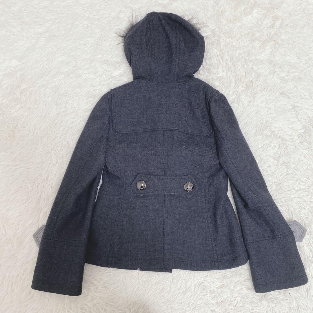 美品 バーバリーブルーレーベル ピーコート ナポレオン風ジャケット ラクーン