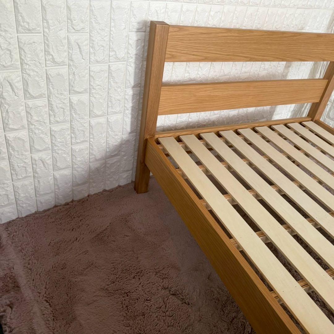 都内23区送料無料✨無印✨シングルベッドフレーム　オーク材突板