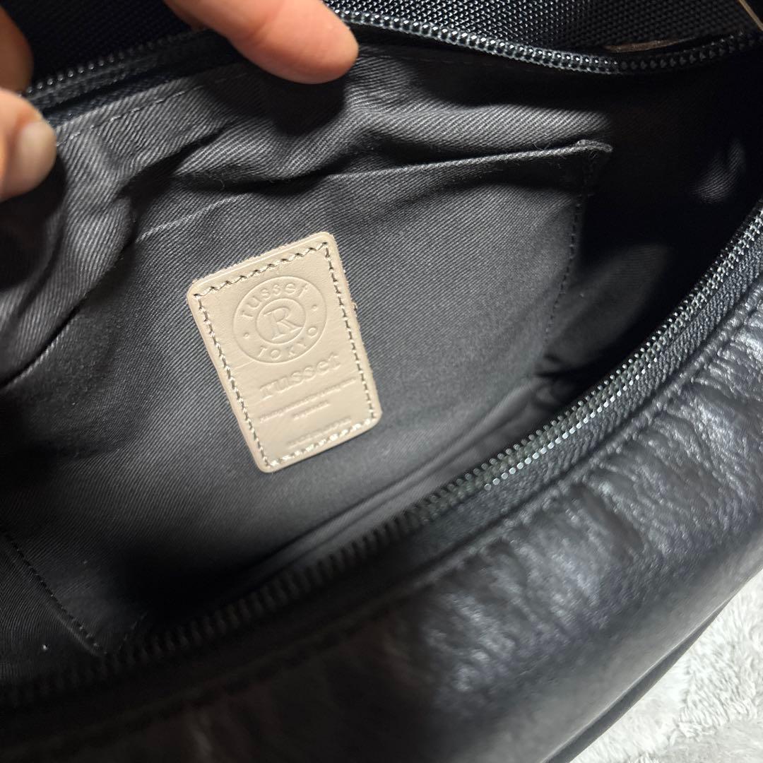 russet ラシット ソフトレザーラウンドショルダーバッグ ゴールド金具