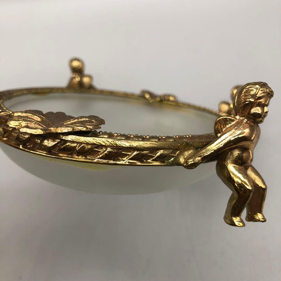 イギリス英国アンティークエンジェル天使真鍮小物入れトレイソープディッシュ