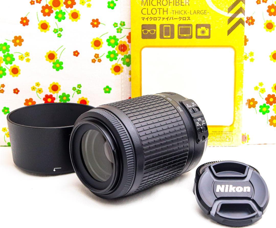 美品 ニコン Nikon AF-S 55-200m☆望遠レンズ☆付属品多数