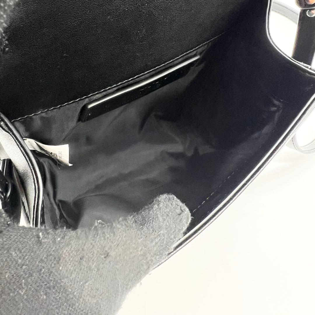 入手困難✨DIESEL　ショルダーバッグ　ハート　レザー　ブラック　Dロゴ　希少