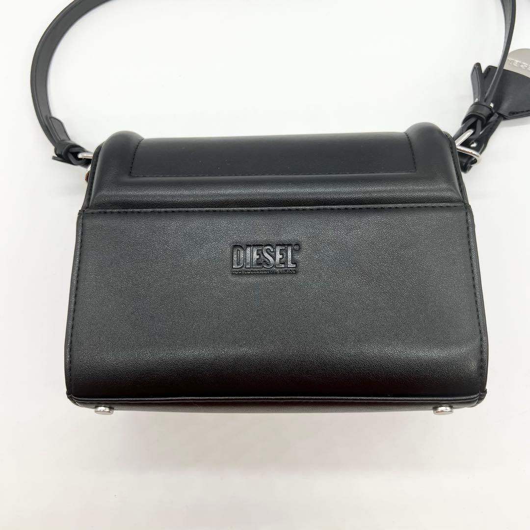 入手困難✨DIESEL　ショルダーバッグ　ハート　レザー　ブラック　Dロゴ　希少