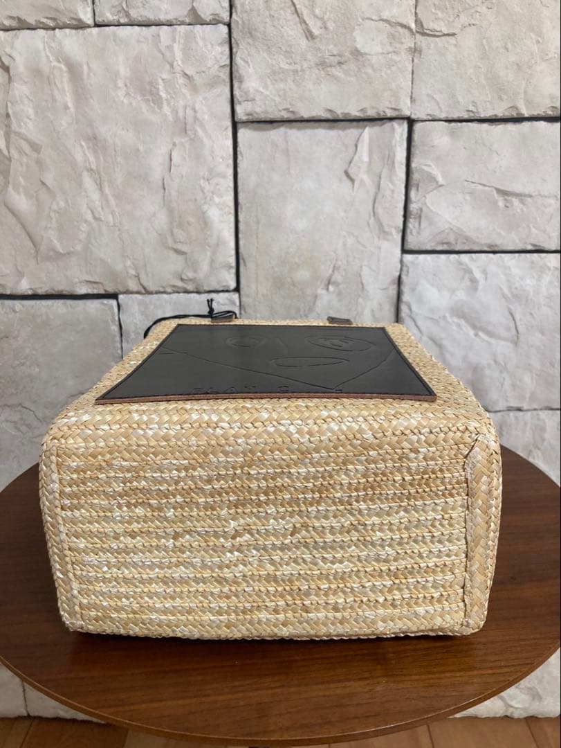 みかん)PLAN C かごバッグ ベージュ/黒