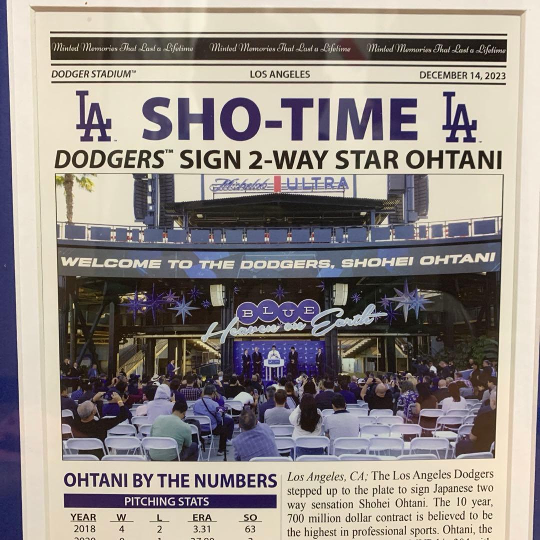 ここからドジャース大谷翔平の歴史がスタート‼　入団会見記念　フォトミント