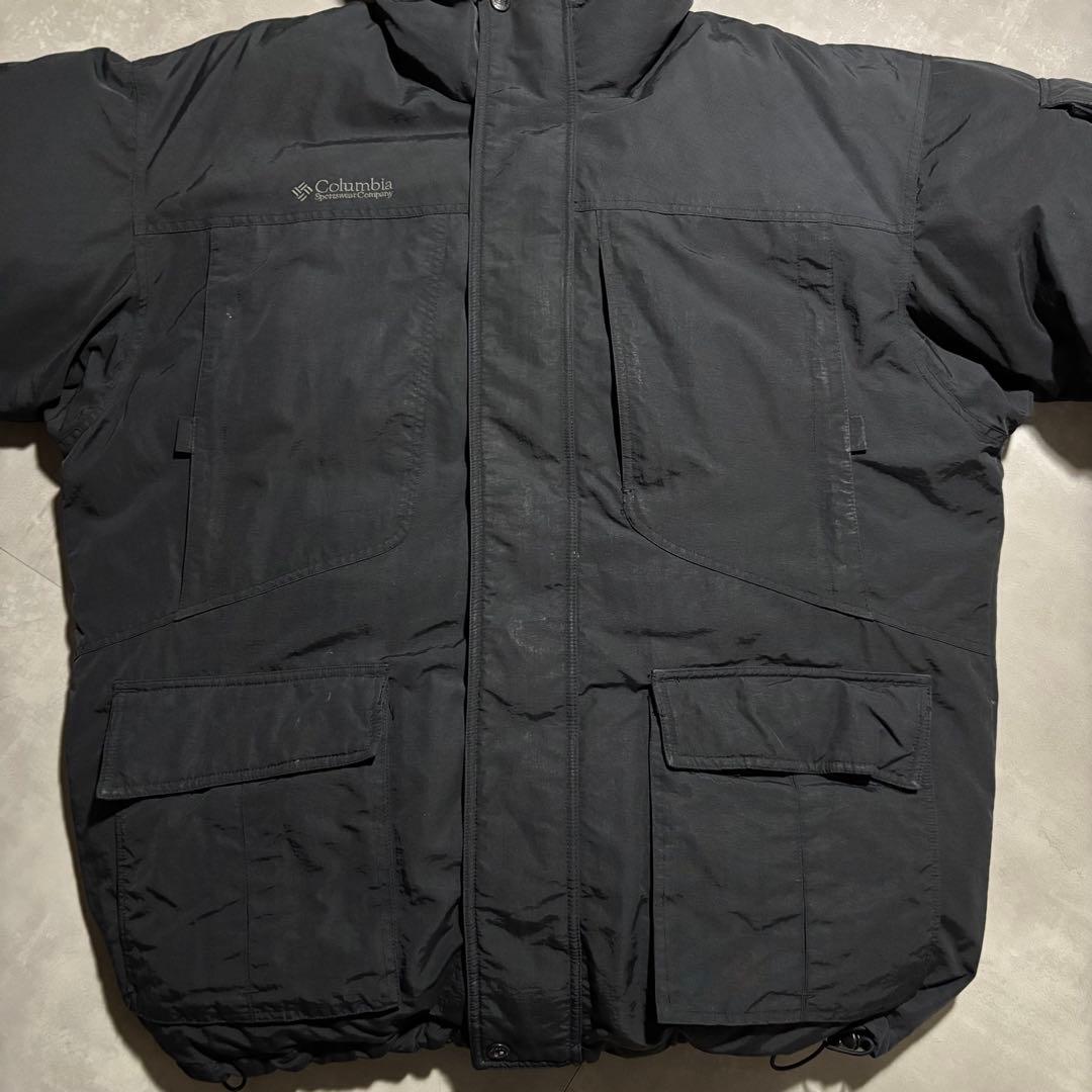 極肉厚 00s Columbia コロンビア　ダウンジャケット　ブラック　黒