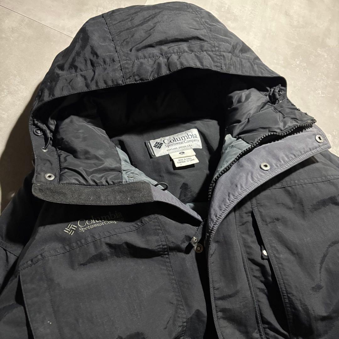 極肉厚 00s Columbia コロンビア　ダウンジャケット　ブラック　黒