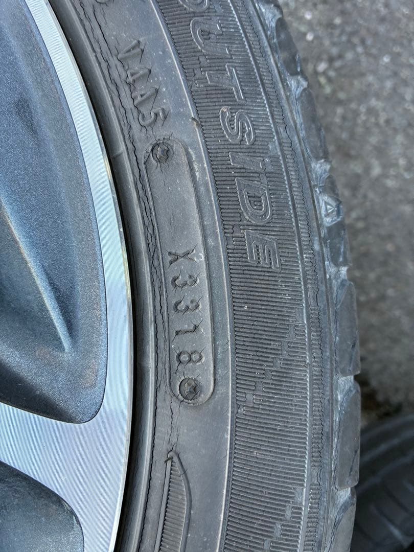 スペーシアカスタムから取り外し165/55R15アルミタイヤセット