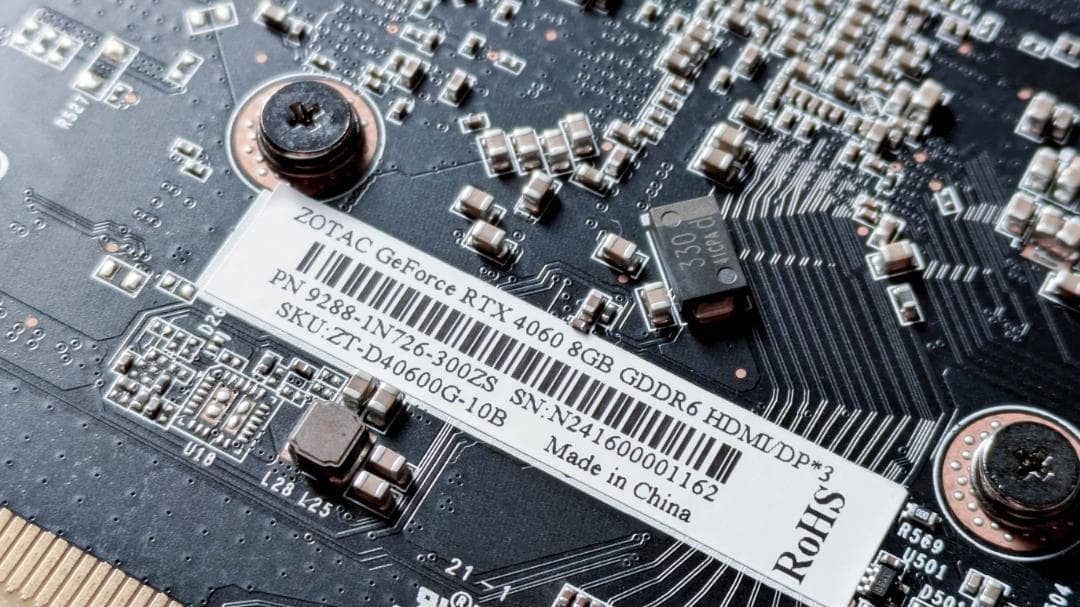 【動作品】GeForce RTX 4060 8GB