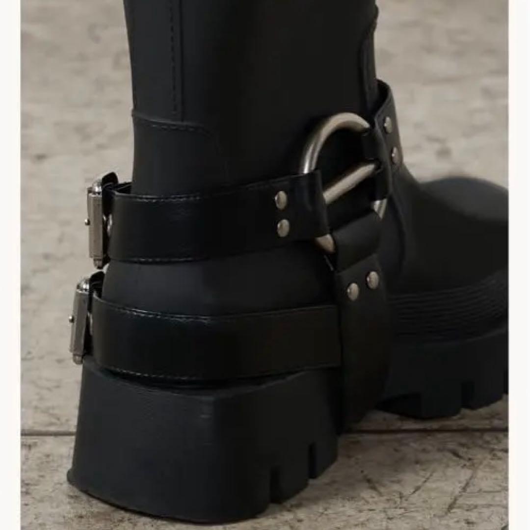 ダーリッチ　ブラック ハーネスラバーブーツ