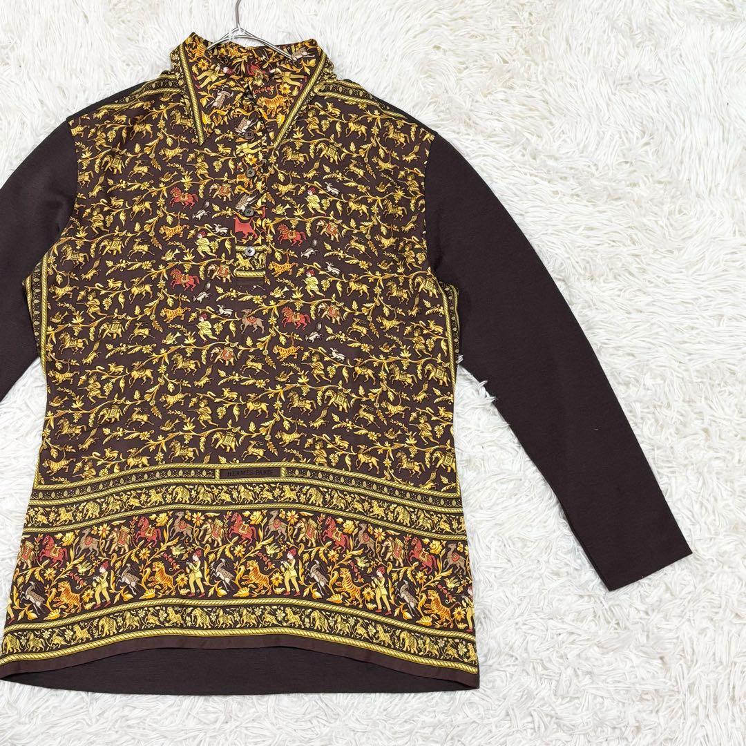 HERMES シルク100 マルジェラ期　CHASSEEN INDE トップス