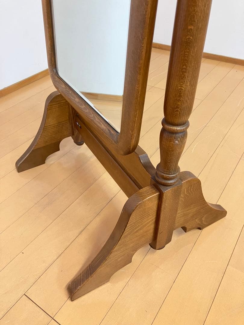 カリモク　コロニアル　姿見　ミラー　ヴィンテージ