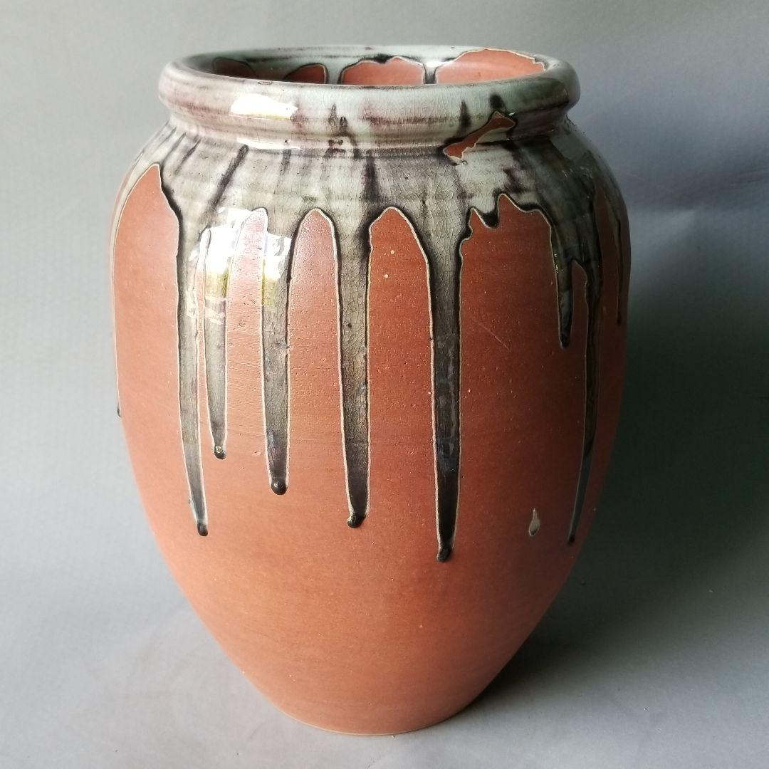 信楽焼傘立て  壷型南蛮流し 高さ４４cm