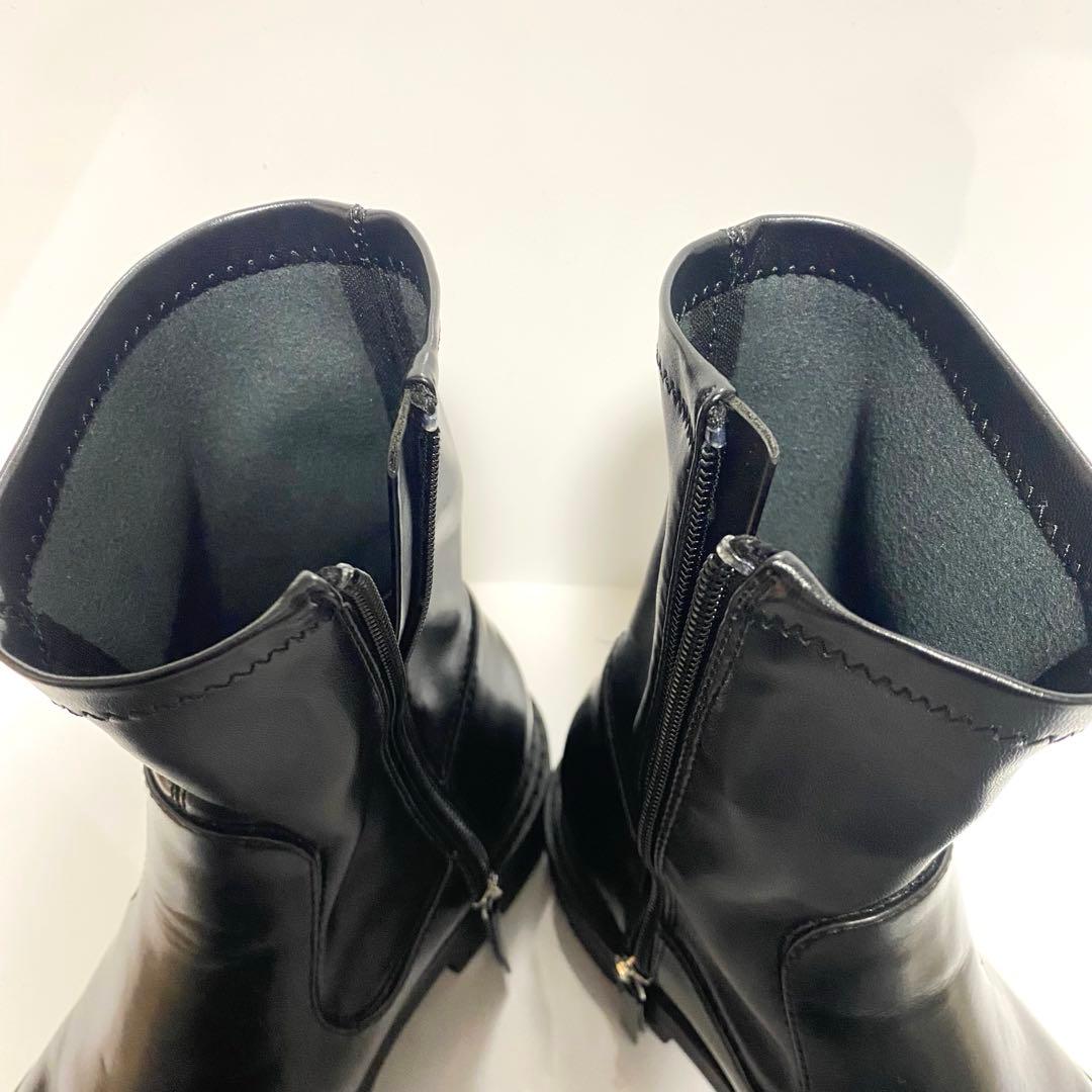 【未使用級】ZARA サイドジップ 厚底トラックソール 24㎝