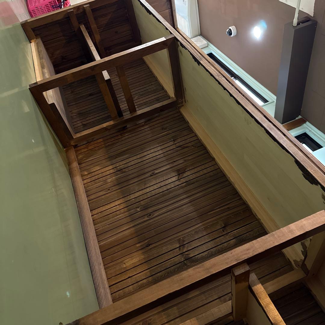 木製L字カウンターテーブル 330cm×133cm×95cm