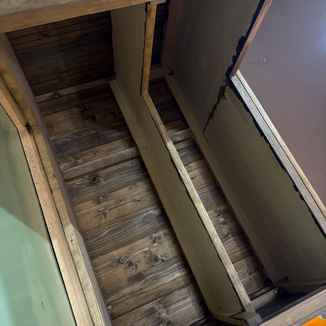 木製L字カウンターテーブル 330cm×133cm×95cm