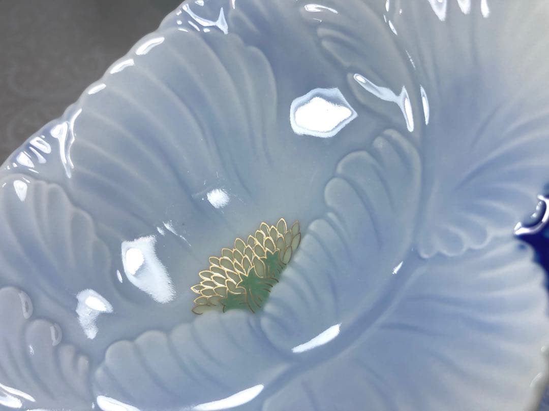 深川製磁　菓子器揃　盛皿　銘々皿　牡丹形