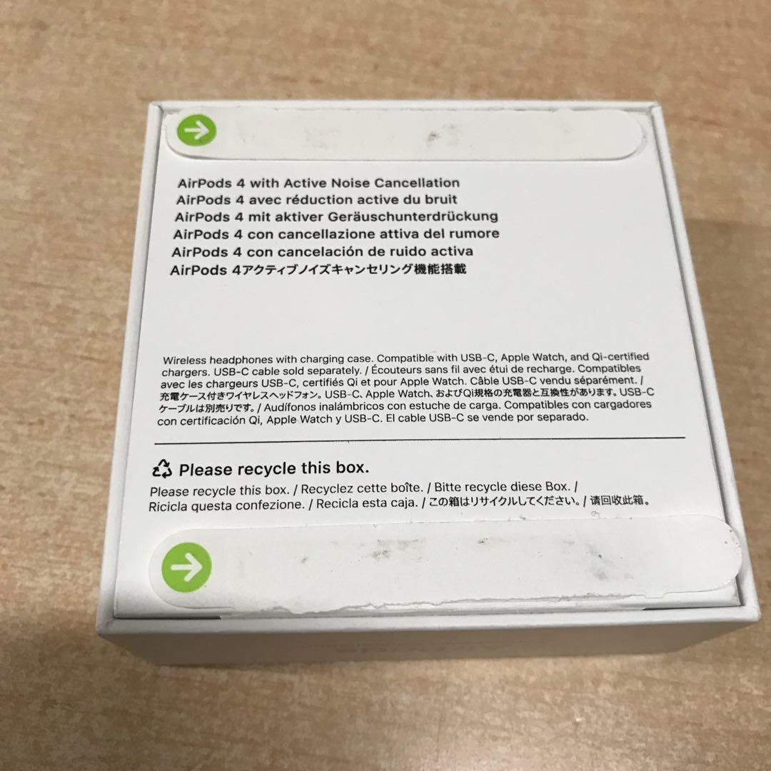 Apple AirPods 4 アクティブノイズキャンセリングワイヤレスイヤホン