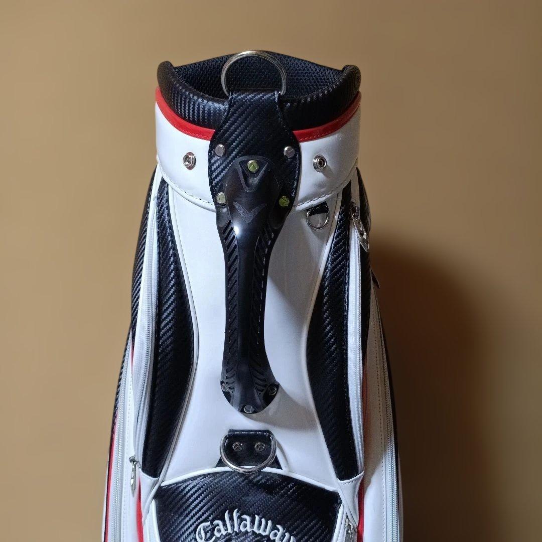 美品Callaway キャディバッグ ホワイト/ブラック/レッド