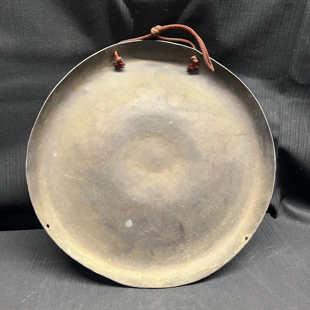 〇Ec右1020 茶道具 ドラ 銅鑼 鳴物 茶事