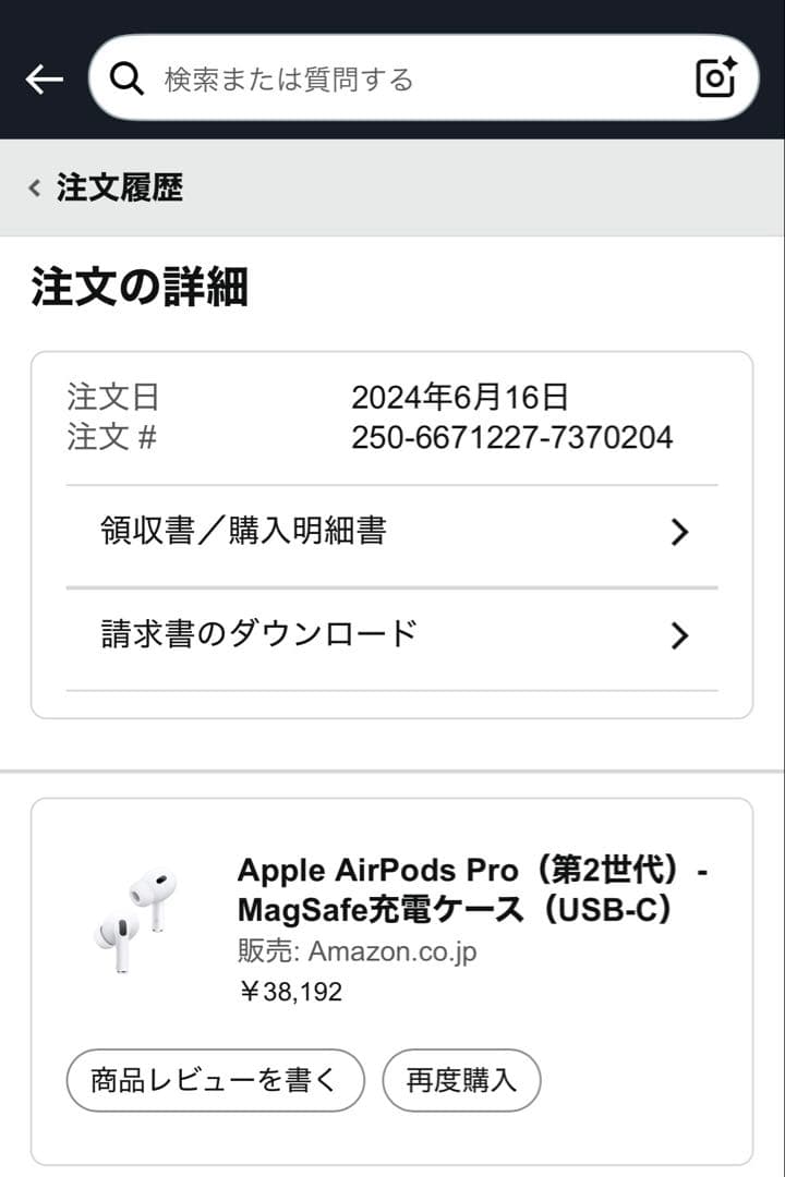 【Apple純正/美品】AirPods Pro 第2世代 USB Type-C