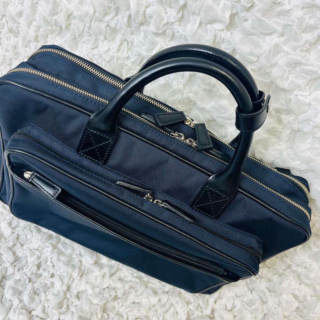 ユナイテッドアローズ グリーンレーベル レザービジネスバッグ黒リュック紺3way