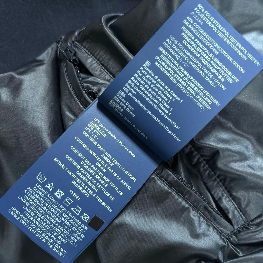 ✨美品・切替✨ヘルノ　ハイブリッド　ダウンジャケット　パーカー　ネイビー　Ｌ相当