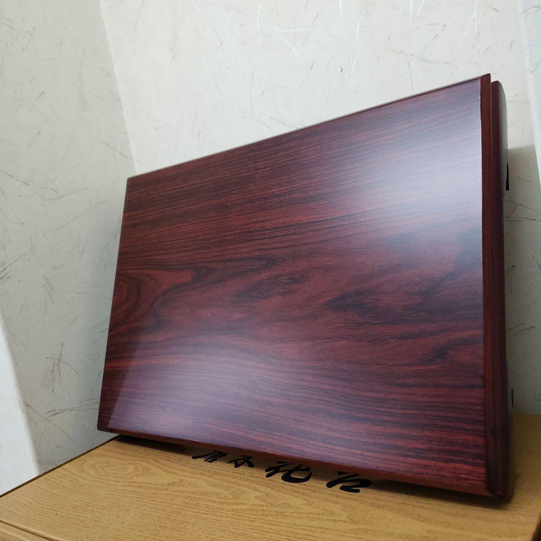 蔵出し特価　紫檀木製花瓶台 ダークブラウン 四角形48×33×8cm