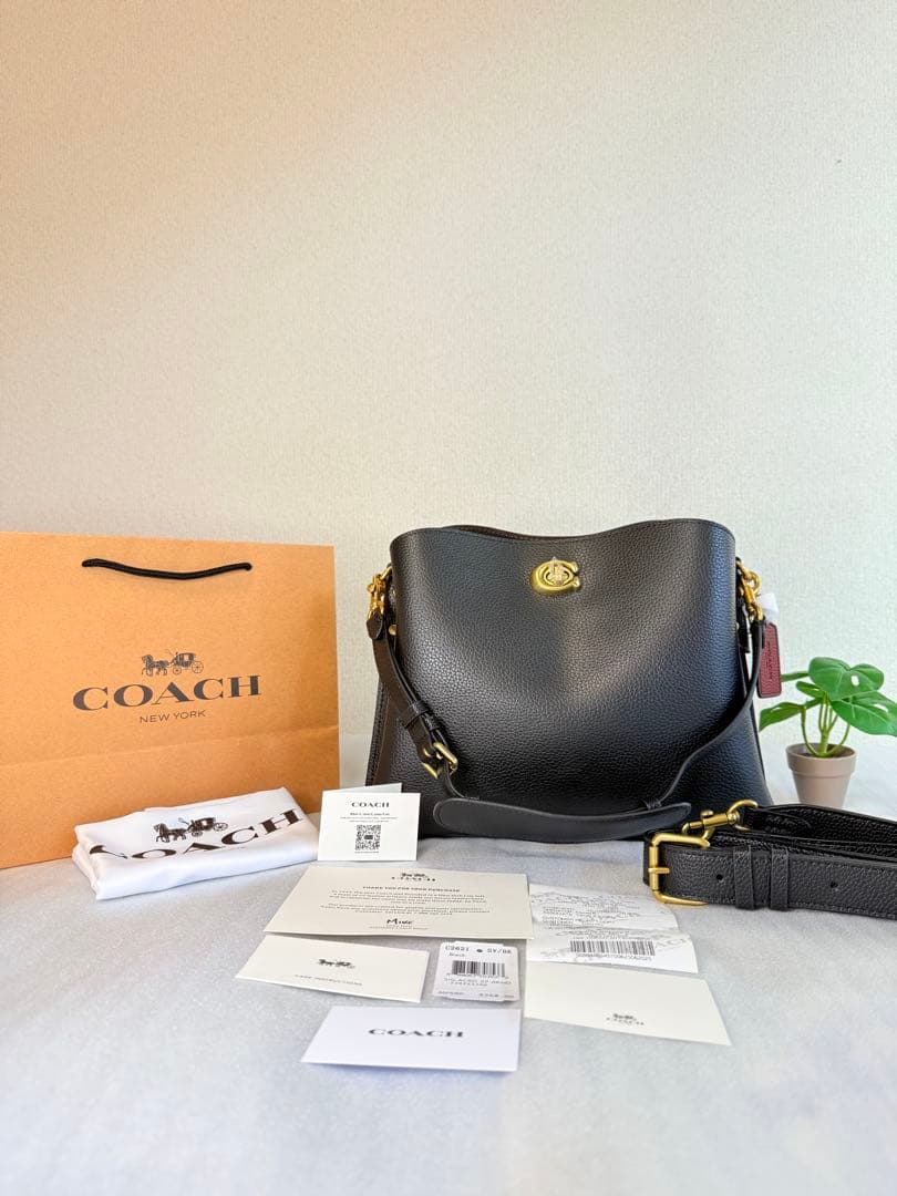 COACH ウィロー 2WAY ショルダーバッグ ブラック