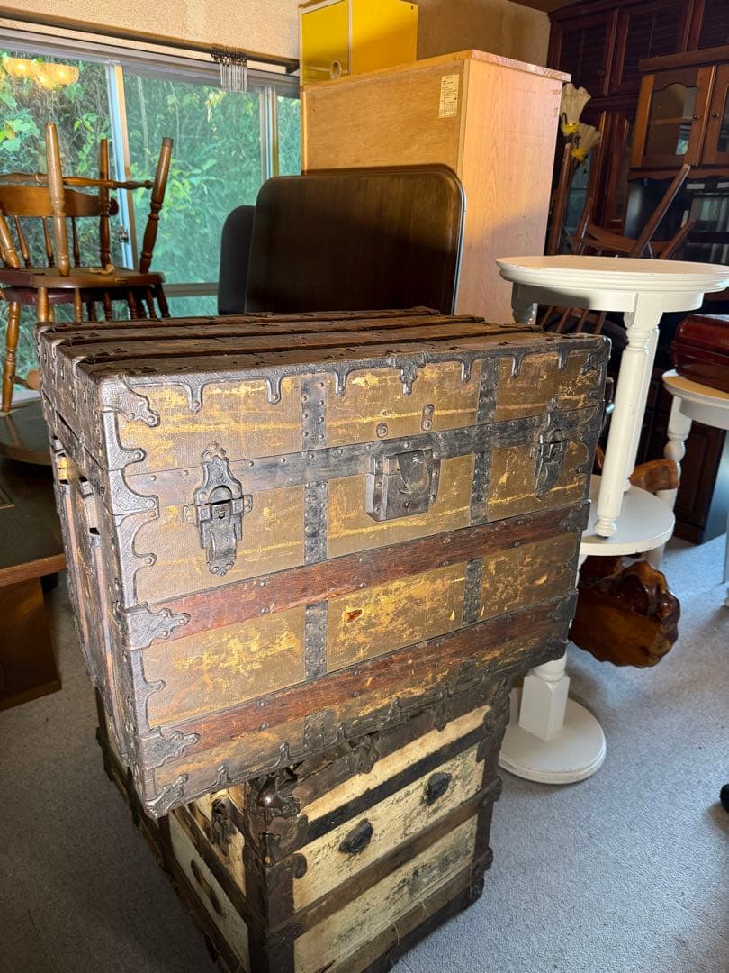 19世紀 O.A.TAYLOR製 スチーマートランク 特大 1880s 鍵なし