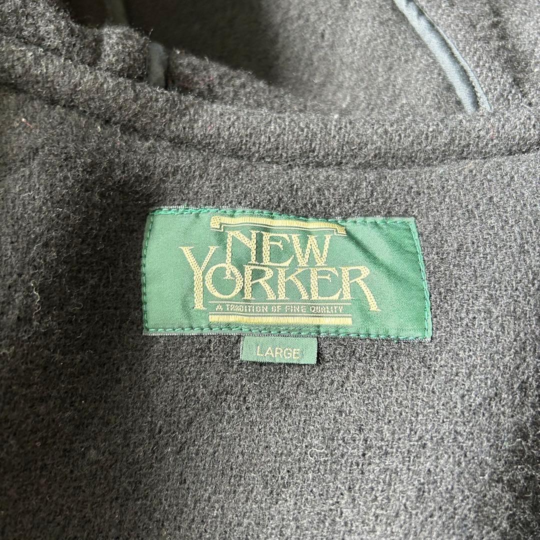 NEW YORKER MOORBROOK ヘリンボーン ダッフルコート L 黒
