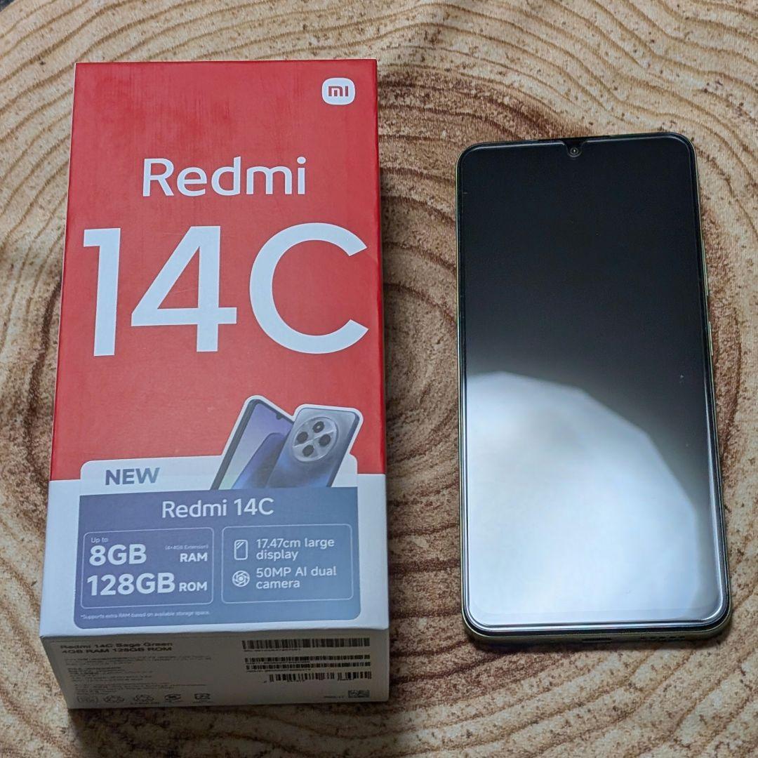 スマートフォン本体 Redmi 14C 4+4GB RAM 128GBROM Sage Green