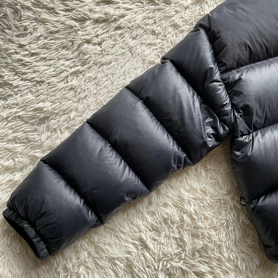 人気✨90's ファーストダウン　ダウンジャケット　M ヌプシ型　ブラック　刺繍